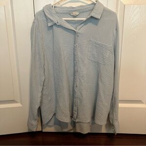 Lucky Brand blue casual button-up shirt #casualwear